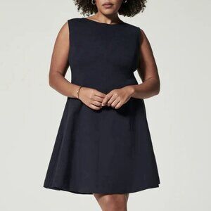 Spanx Perfect Fit and Flare Sleeveless Dress in Classic Navy Blue Women’s Sz XL